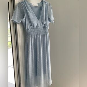 Blue Midi dress with liner